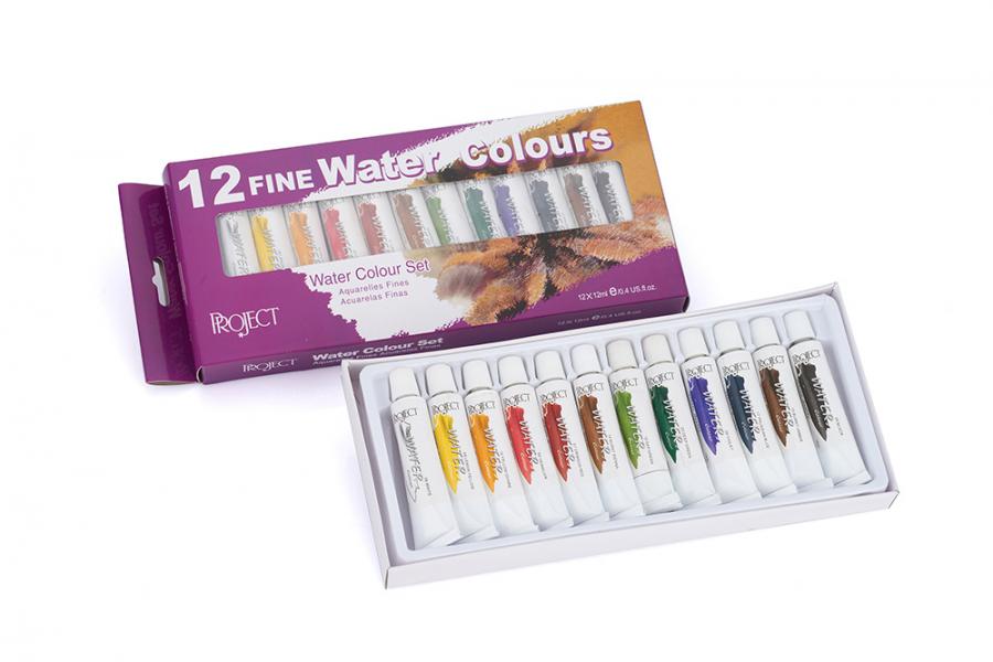 สีน้ำ Water Color 12 สี Project